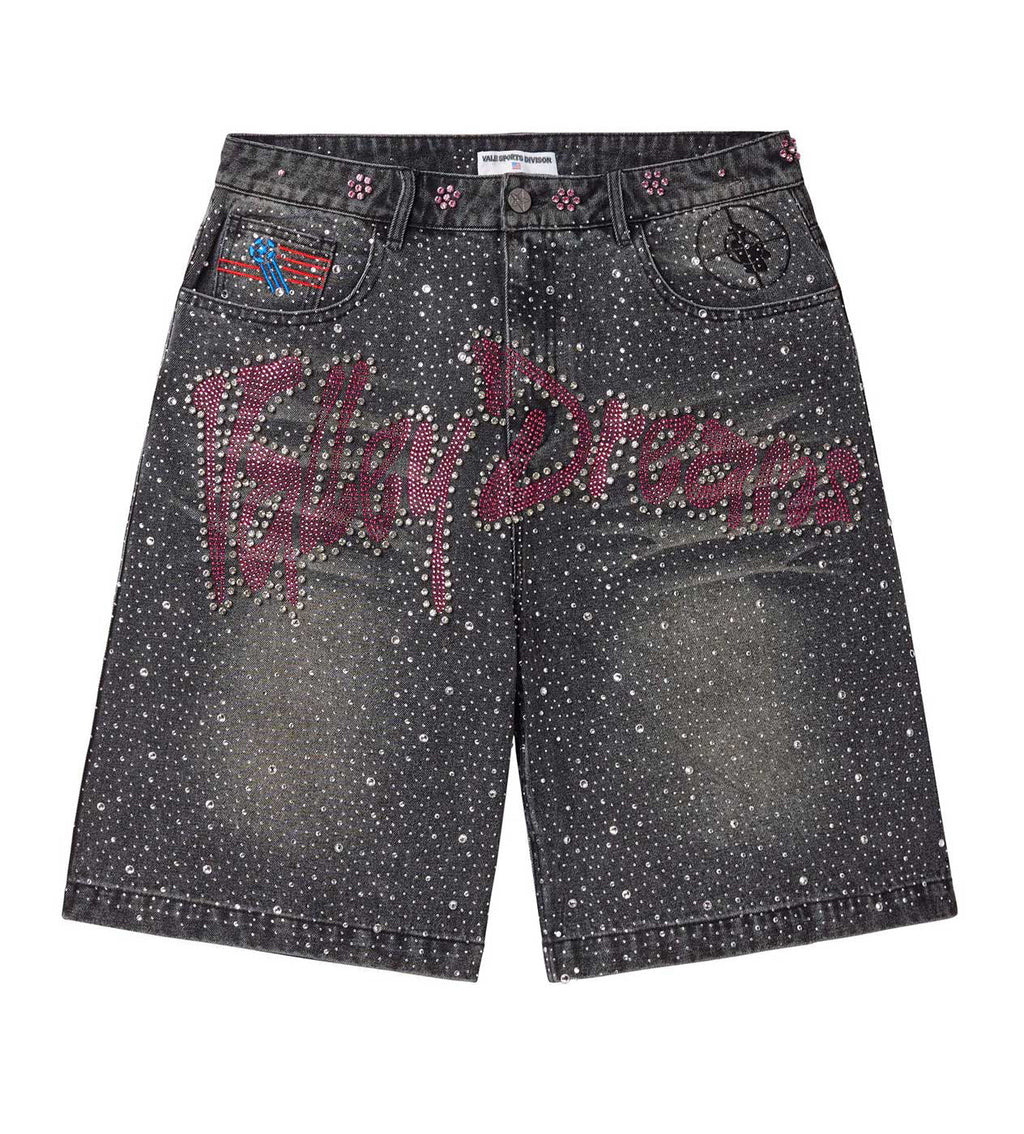 Vale Forever Iced Out Jorts Black
