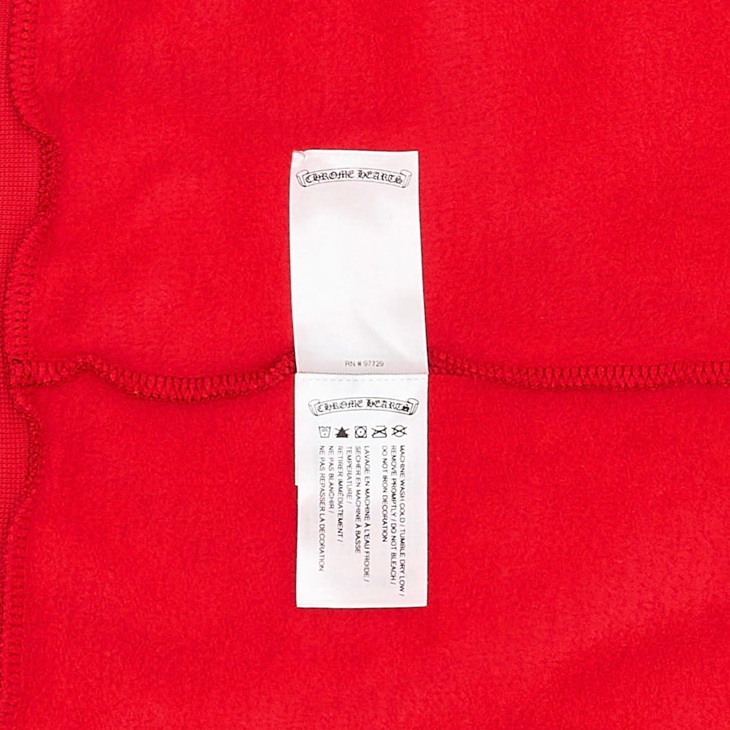 Chrome Hearts Scroll Logo Hooded Sweatshirt Red White