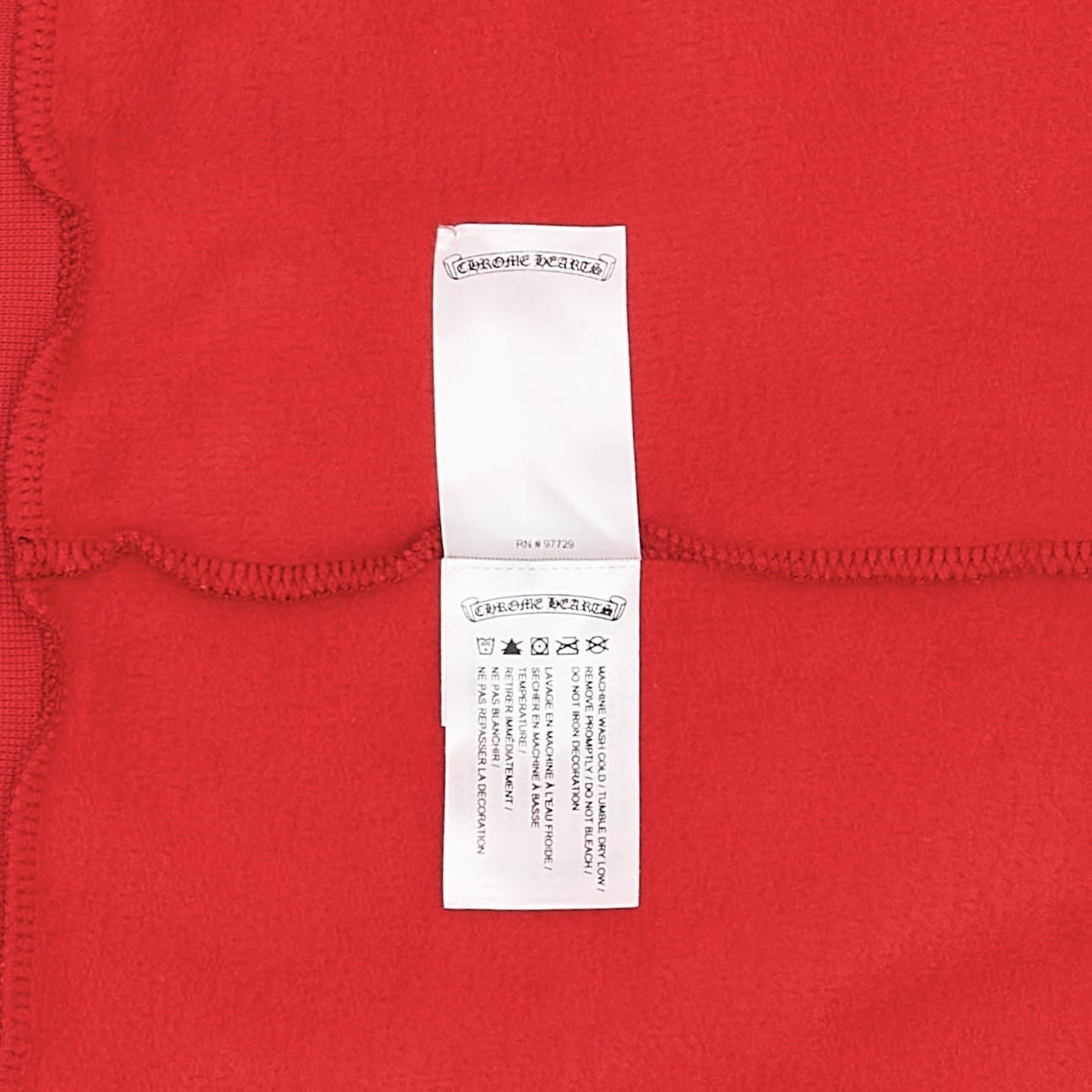 Chrome Hearts Scroll Logo Hooded Sweatshirt Red White