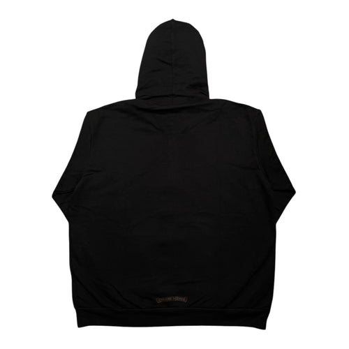 Chrome Hearts 1988 Vertical Logo Zip Up Hooded Sweatshirt Black Brown