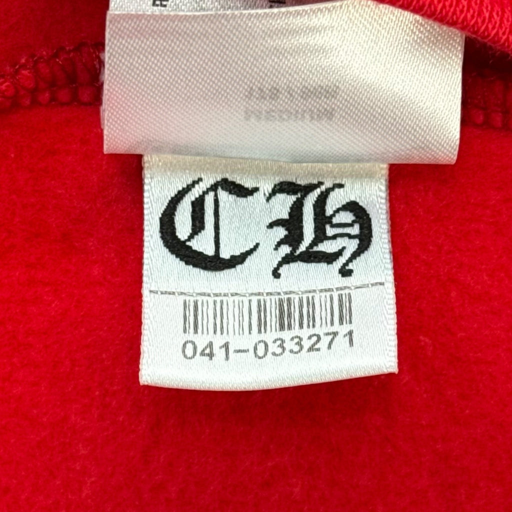 Chrome Hearts Scroll Logo Hooded Sweatshirt Red White