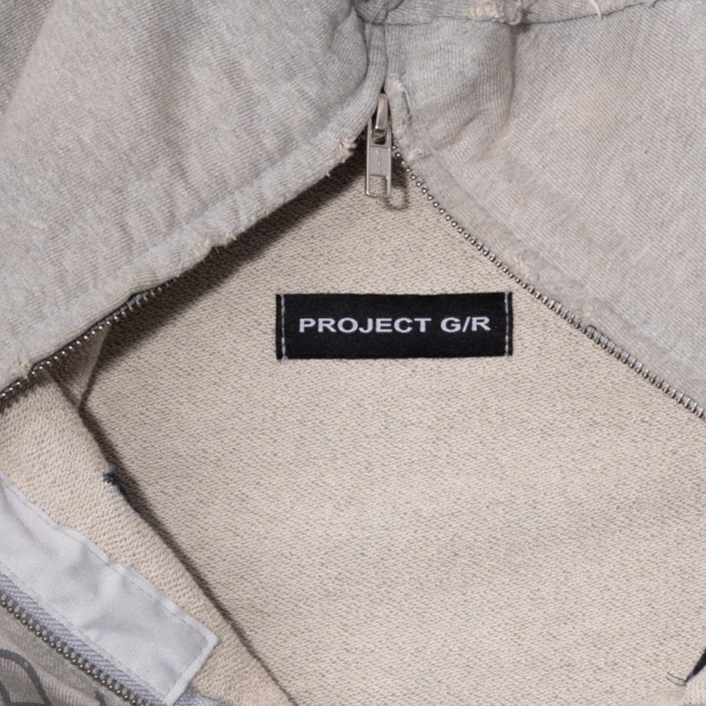 Project G/R Zygon Zip Up Hooded Sweatshirt Grey