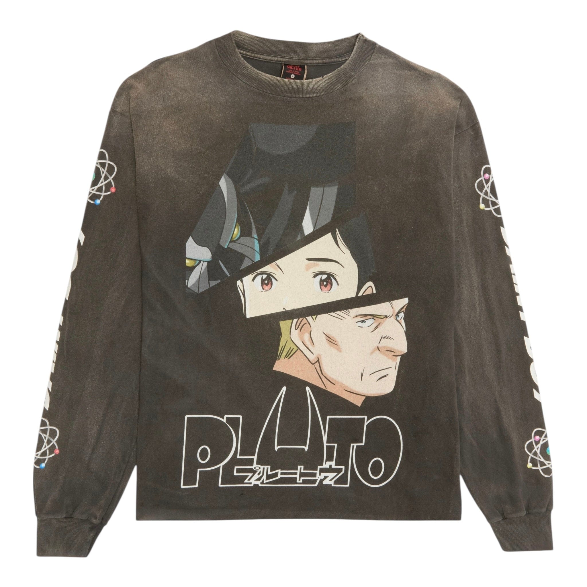 Saint Michael x Pluto Logo Long Sleeve Tee Shirt Black Multi Pre-Owned