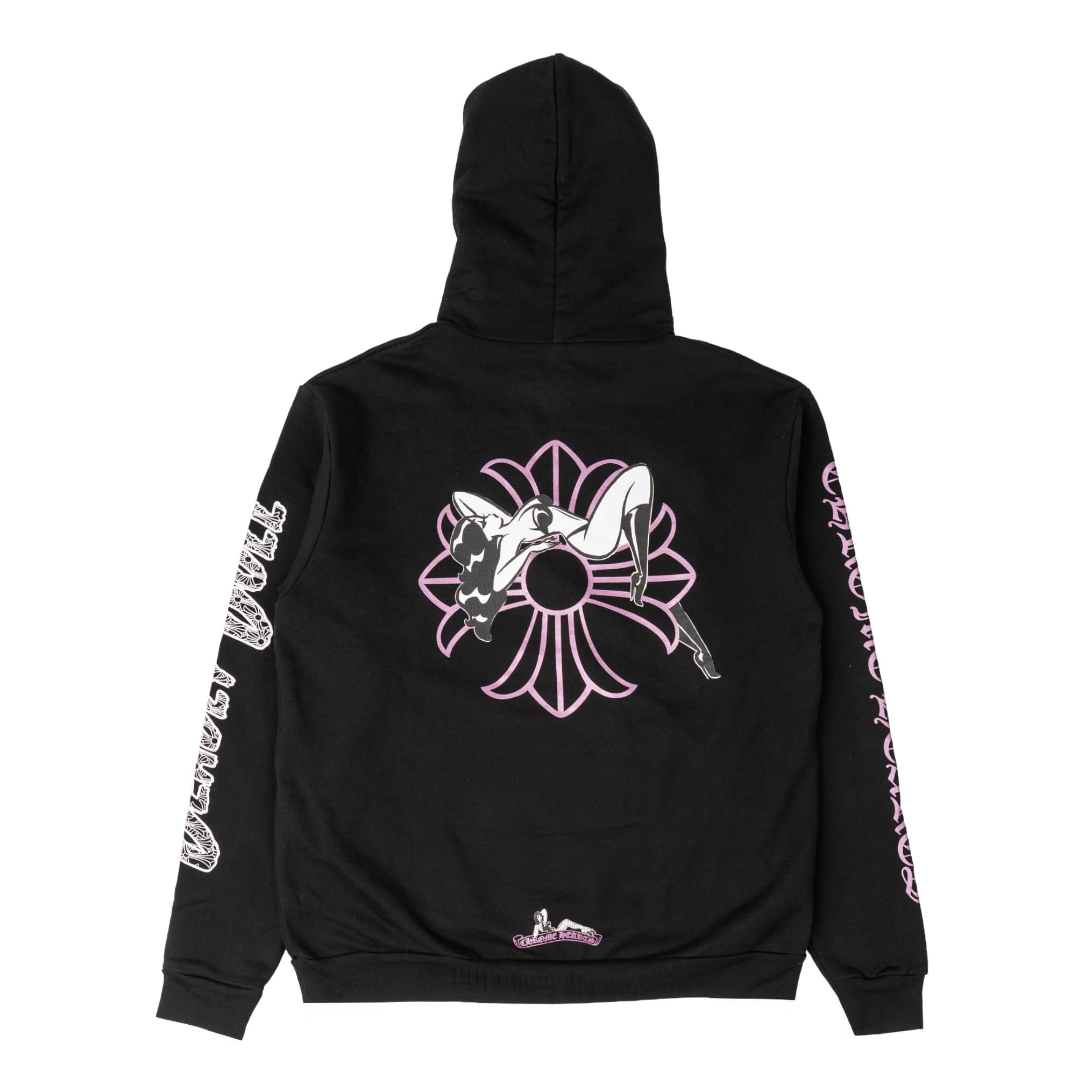 Chrome Hearts x Deadly Doll Online Exclusive Plus Logo Hooded Sweatshirt Black Pink Multi