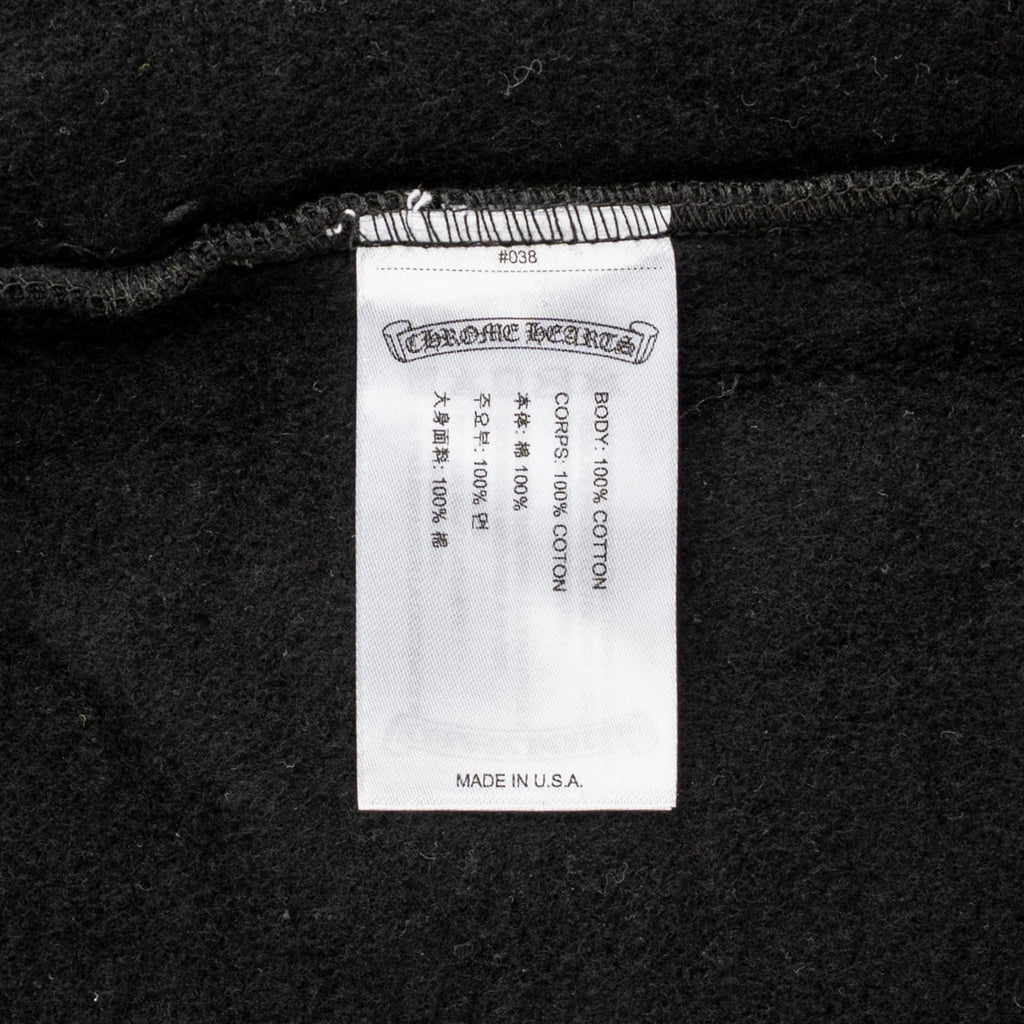 Chrome Hearts Scroll Logo Hooded Sweatshirt Black White