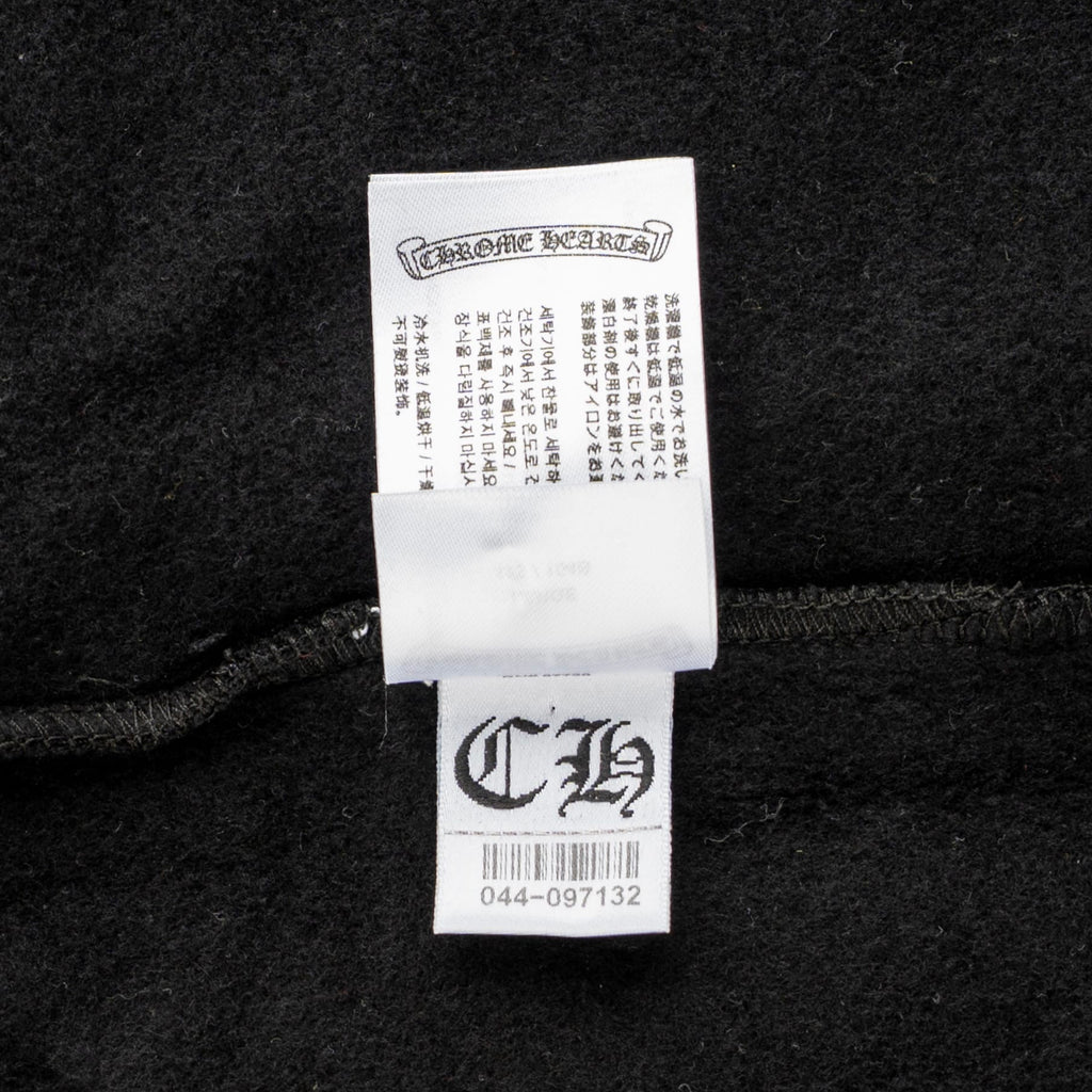 Chrome Hearts Scroll Logo Hooded Sweatshirt Black White