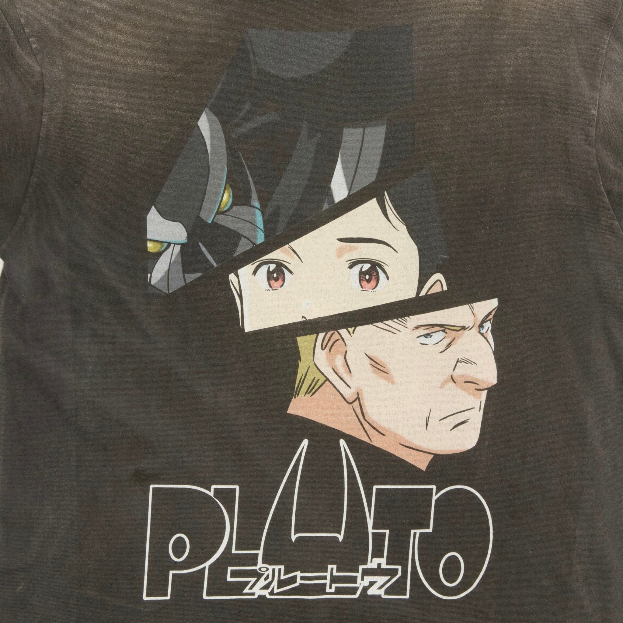 Saint Michael x Pluto Logo Long Sleeve Tee Shirt Black Multi Pre-Owned