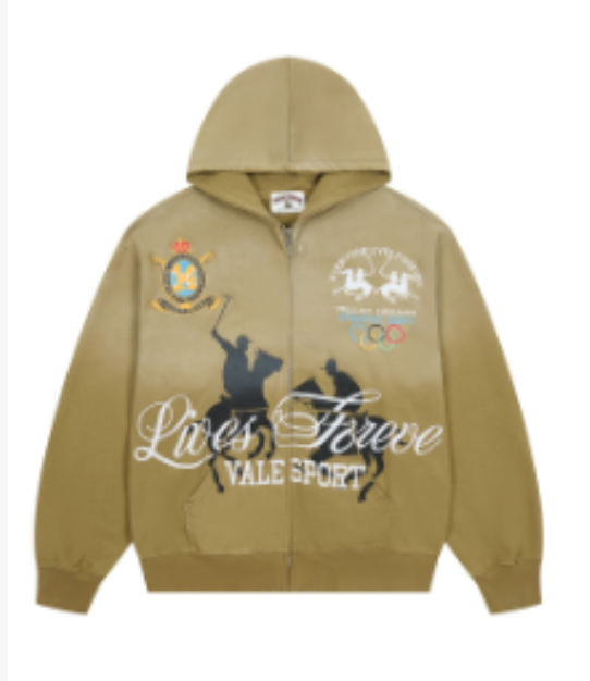 Vale Forever Vanderbilt Zip Up Hoodie Brown