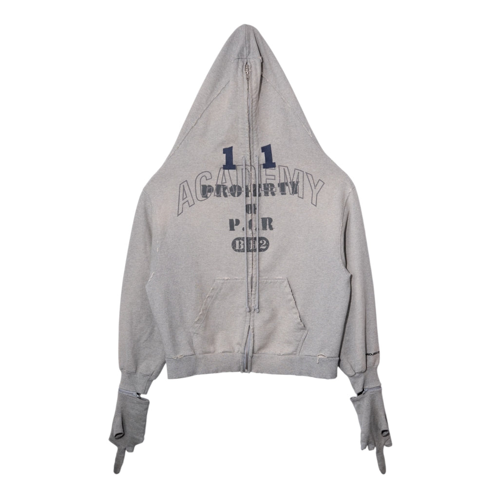 Project G/R Zygon Zip Up Hooded Sweatshirt Grey