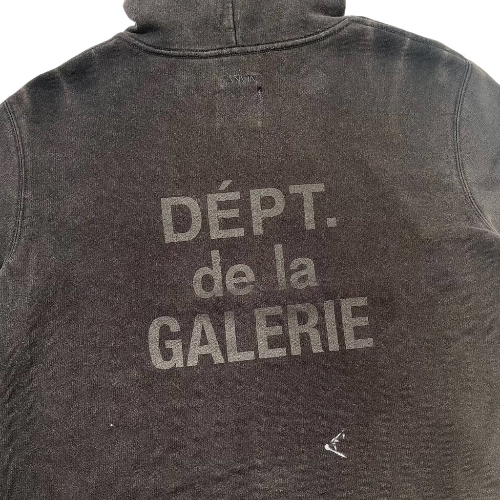 Lanvin x Gallery Department Logo Hooded Sweatshirt Faded Black Pre-Owned