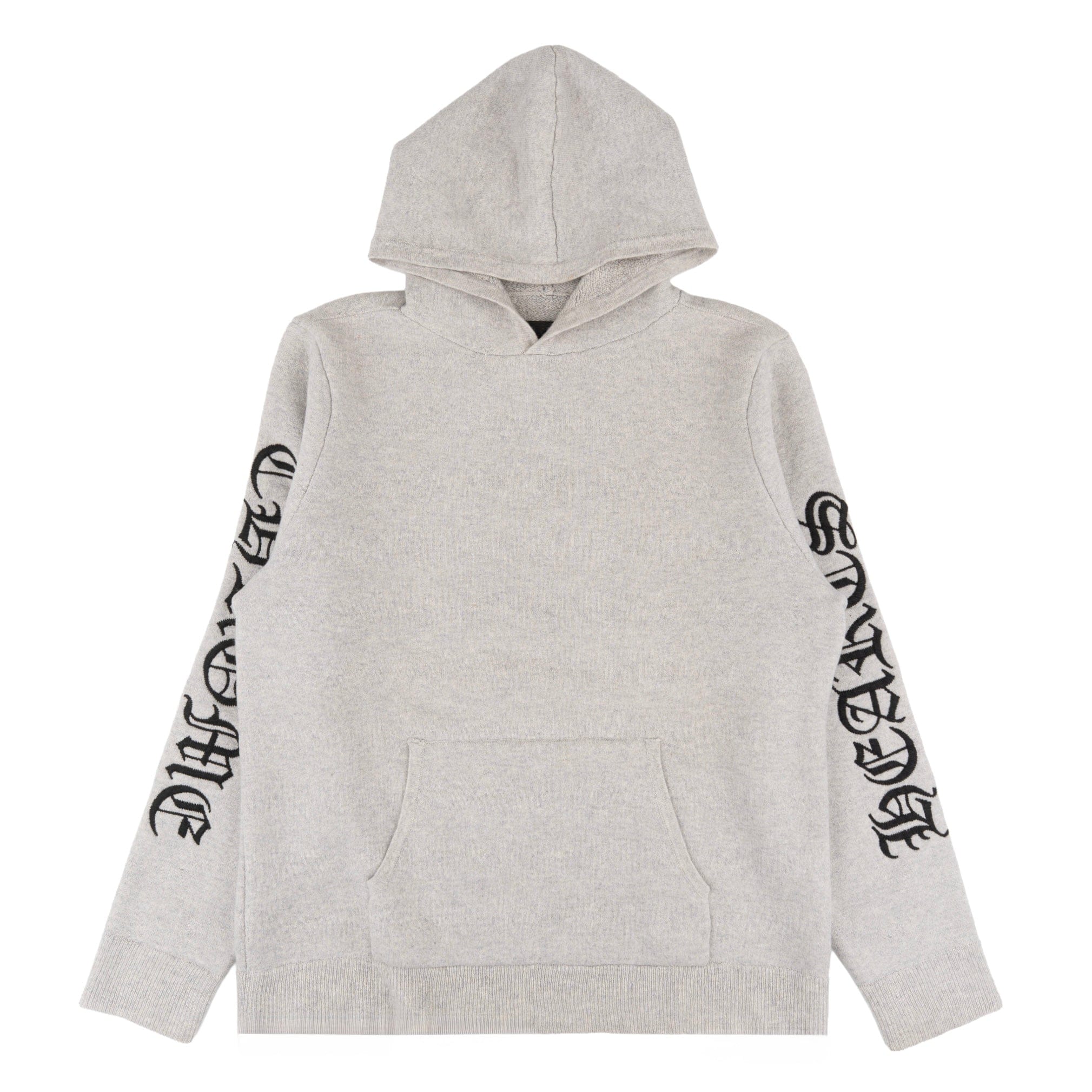 Chrome Hearts Life Sentence Embroidered Logo Cashmere Hooded Sweatshirt Grey Black