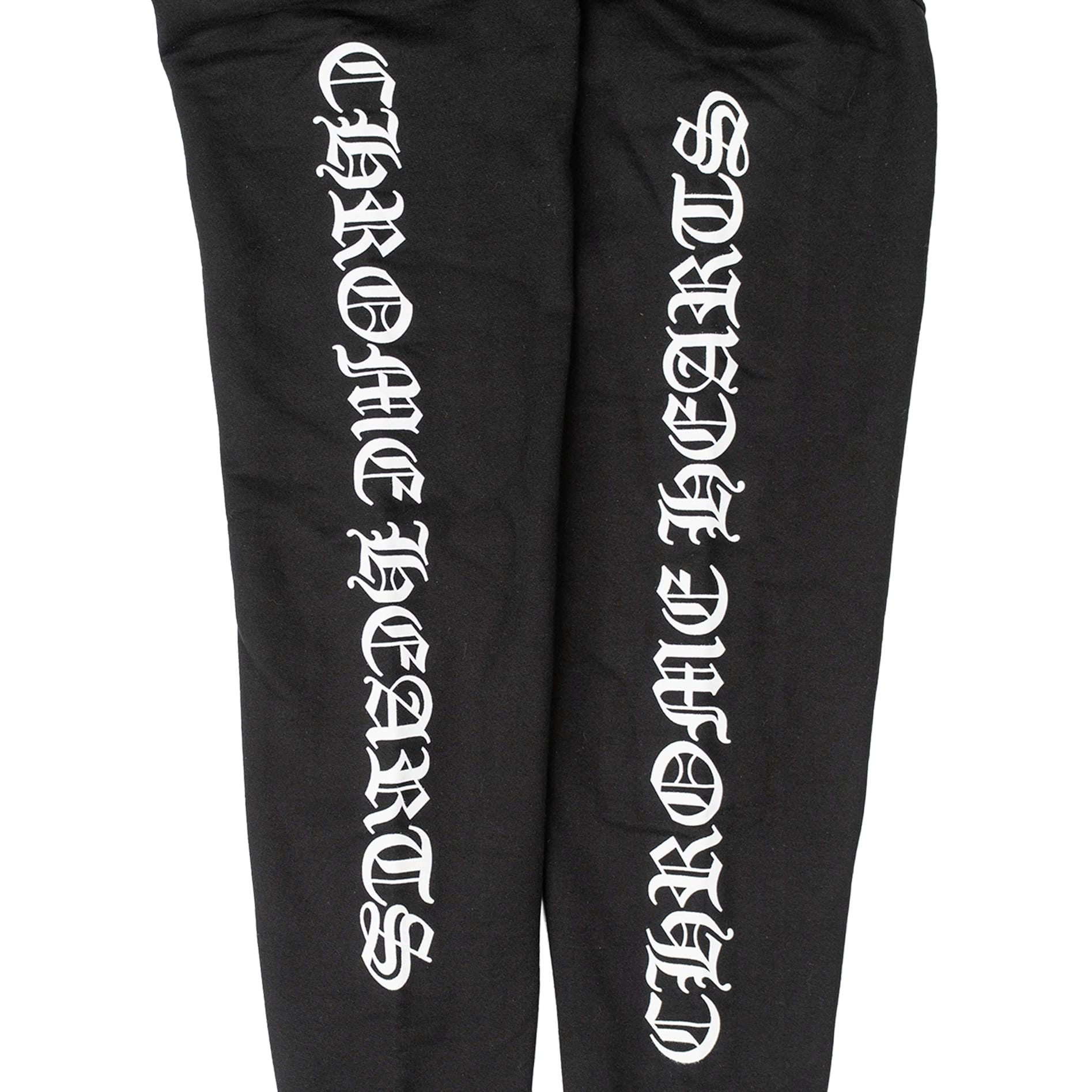 Chrome Hearts Scroll Logo Hooded Sweatshirt Black White