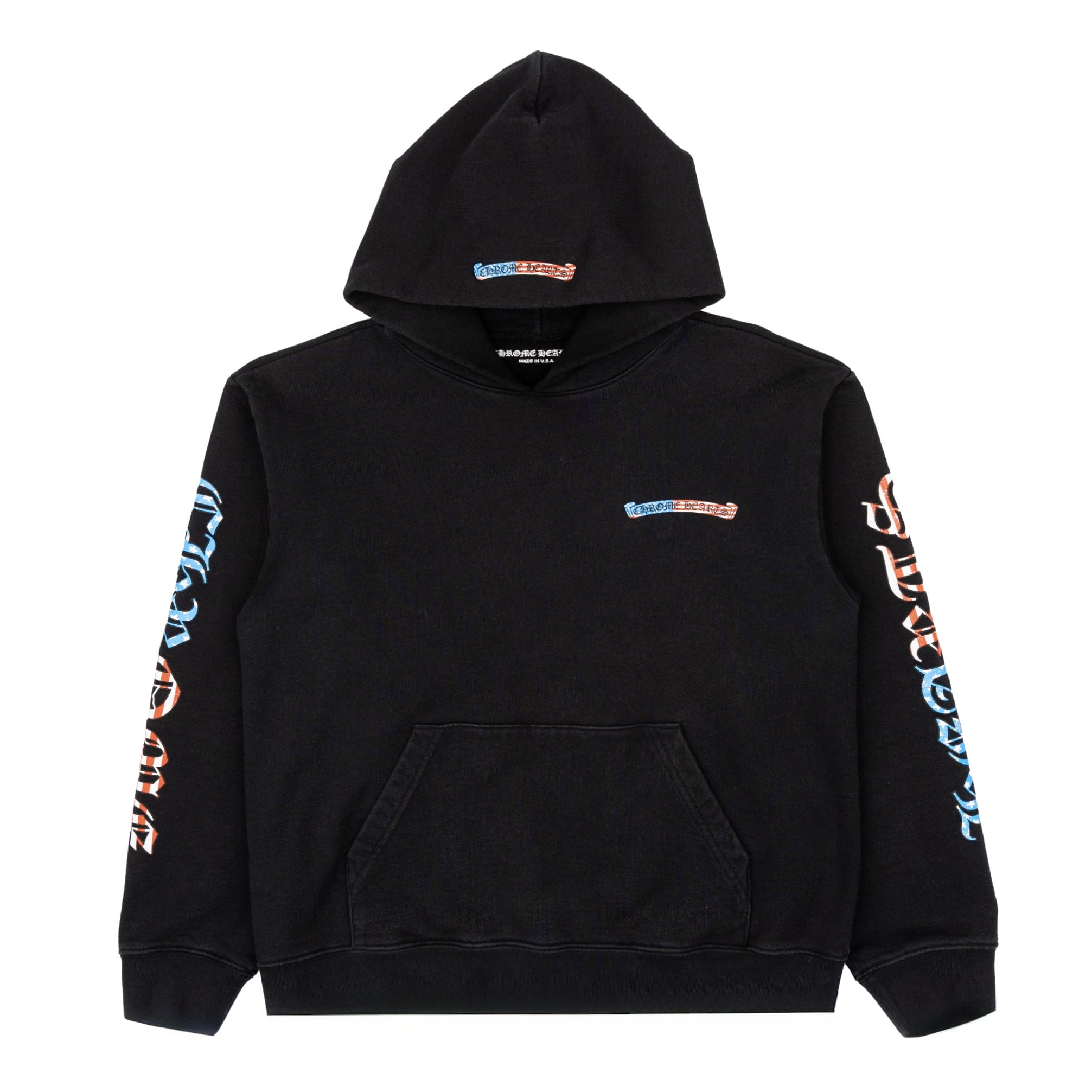 Chrome Hearts x Matty Boy USA Scroll Logo Hooded Sweatshirt Black Multi Pre-Owned