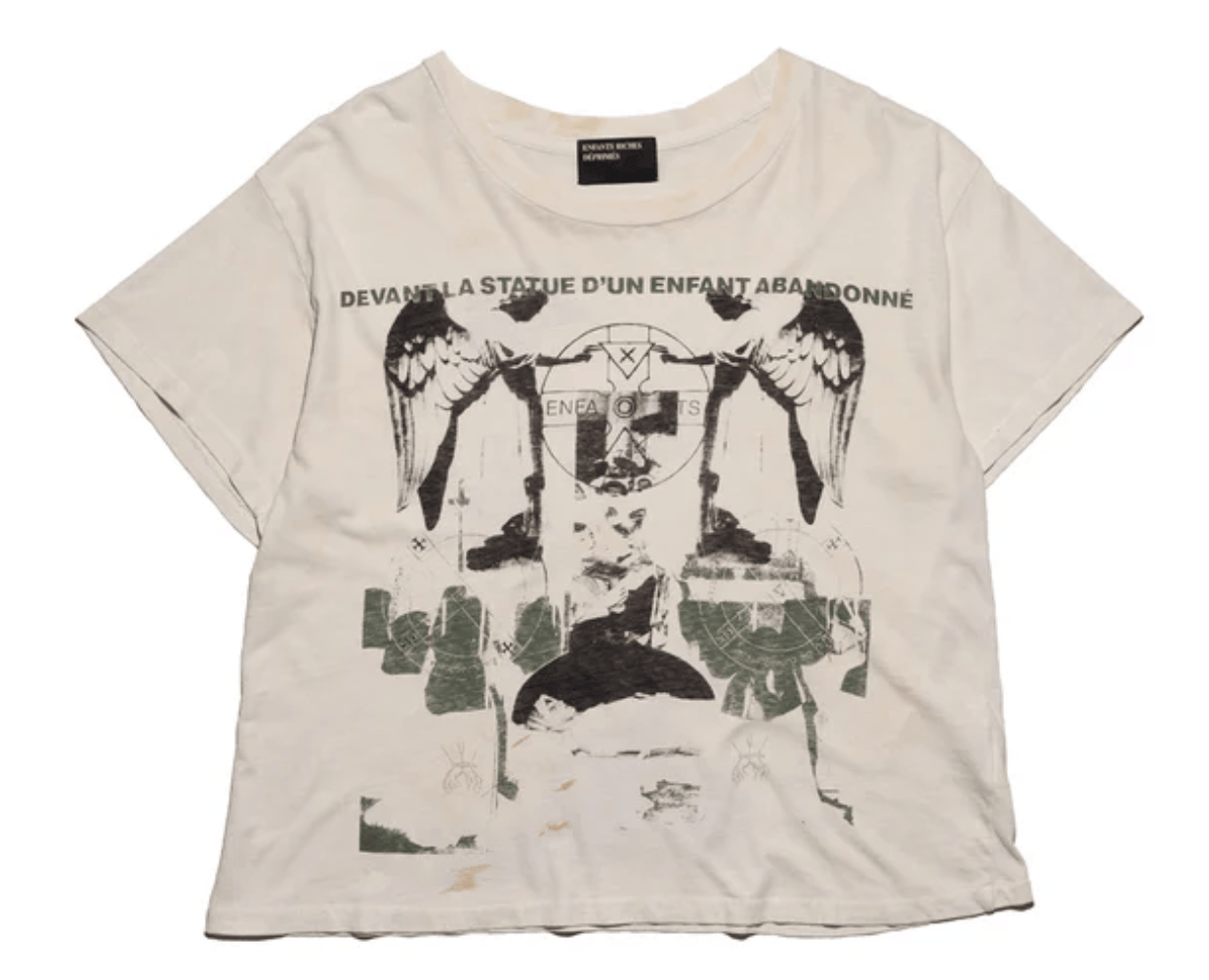 Enfants Riches Déprimés Nun Kicks Baby Short Sleeve Tee Shirt Dirty White Multi