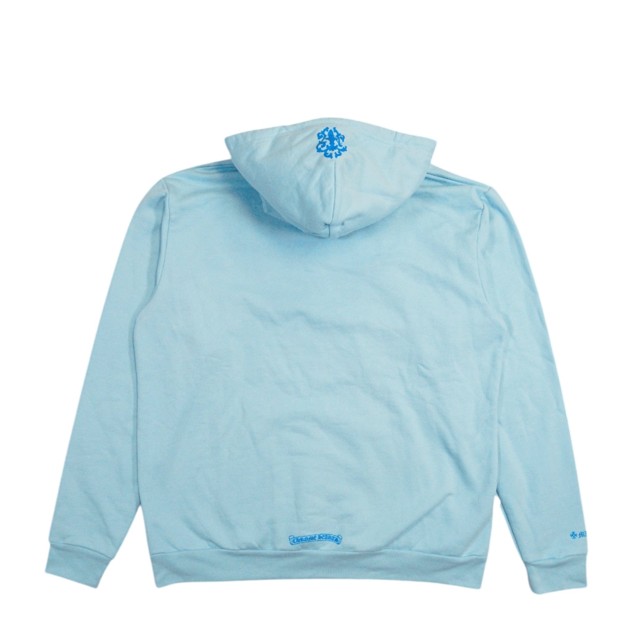 Chrome Hearts Miami Art Basel Exclusive Dagger Logo Hooded Sweatshirt Baby Blue Blue