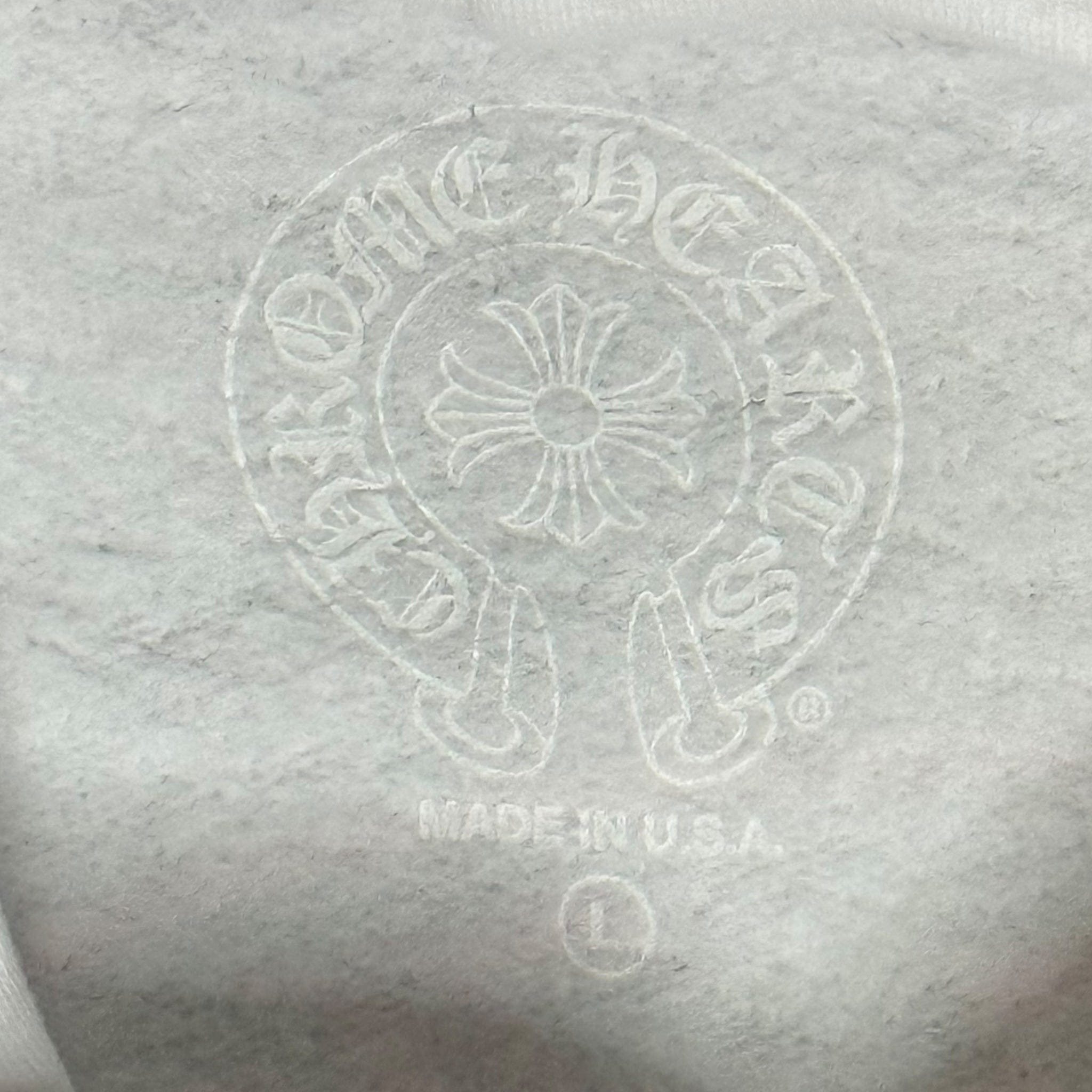 Chrome Hearts Horseshoe Floral Logo Hooded Sweatshirt White Pink