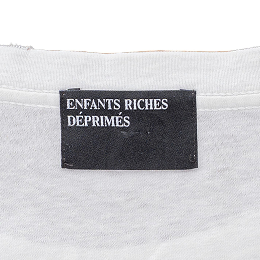 Enfants Riches Déprimés Classic Logo Short Sleeve Tee Shirt Faded White Black