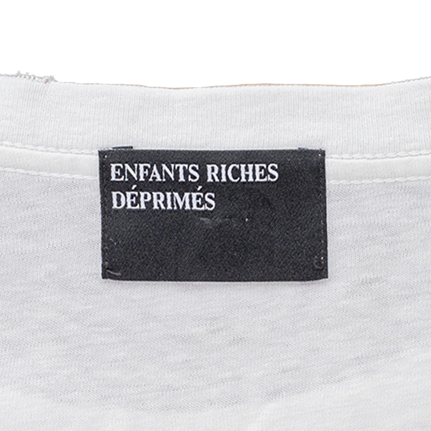 Enfants Riches Déprimés Classic Logo Short Sleeve Tee Shirt Faded White Black