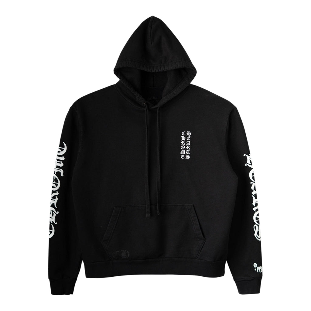 Chrome Hearts 1988 Vertical Logo Hooded Sweatshirt Black White