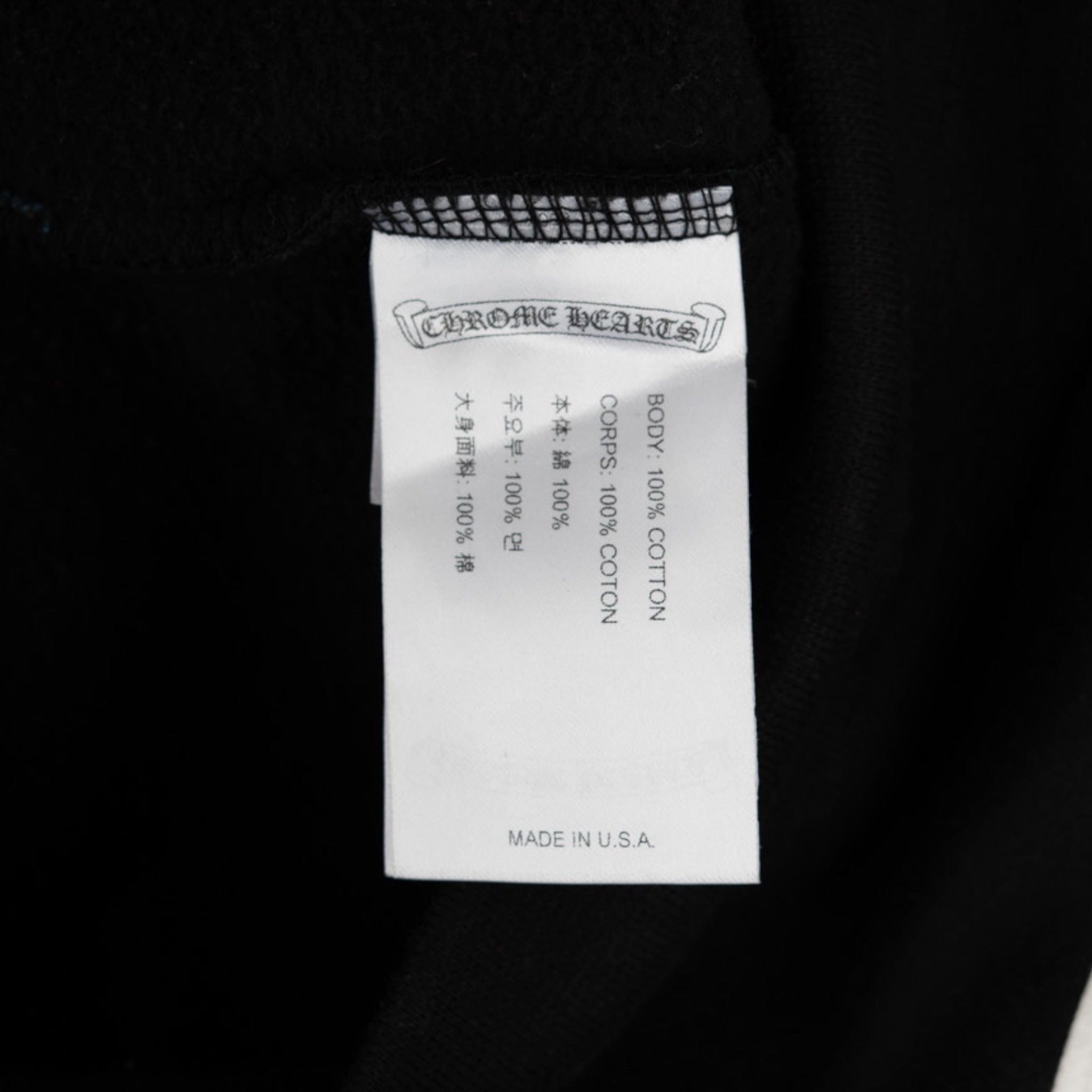 Chrome Hearts Stencil Logo Hooded Sweatshirt Black Multi