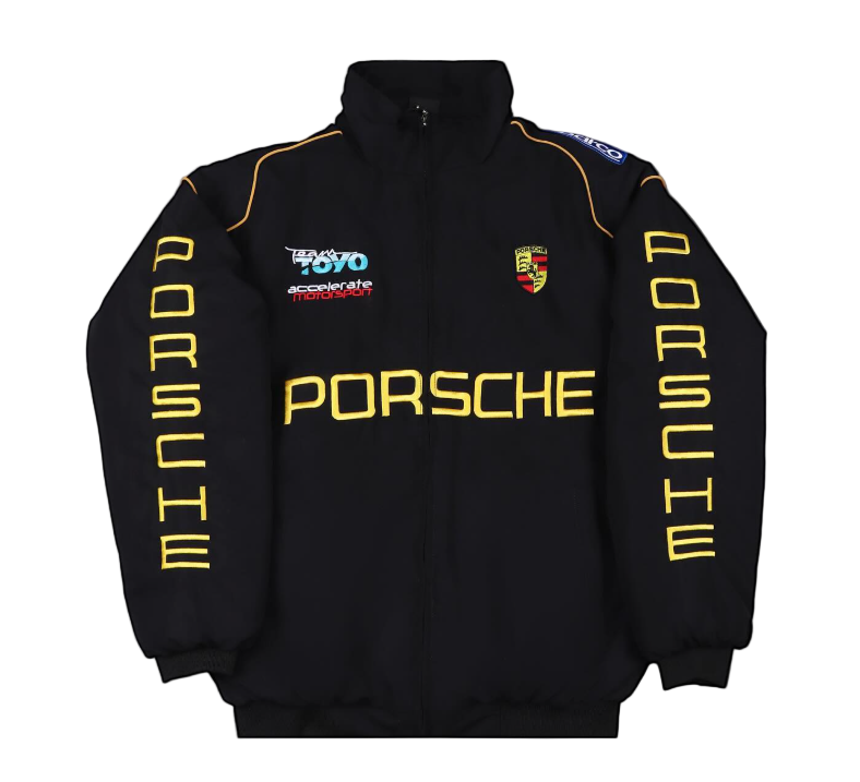 F1 Porche Embroidered Vintage Racing Jacket