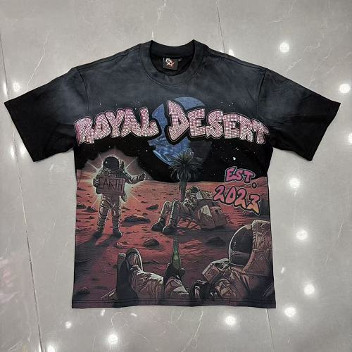 ROYAL DESERT Vintage Graphic Black T‑Shirt