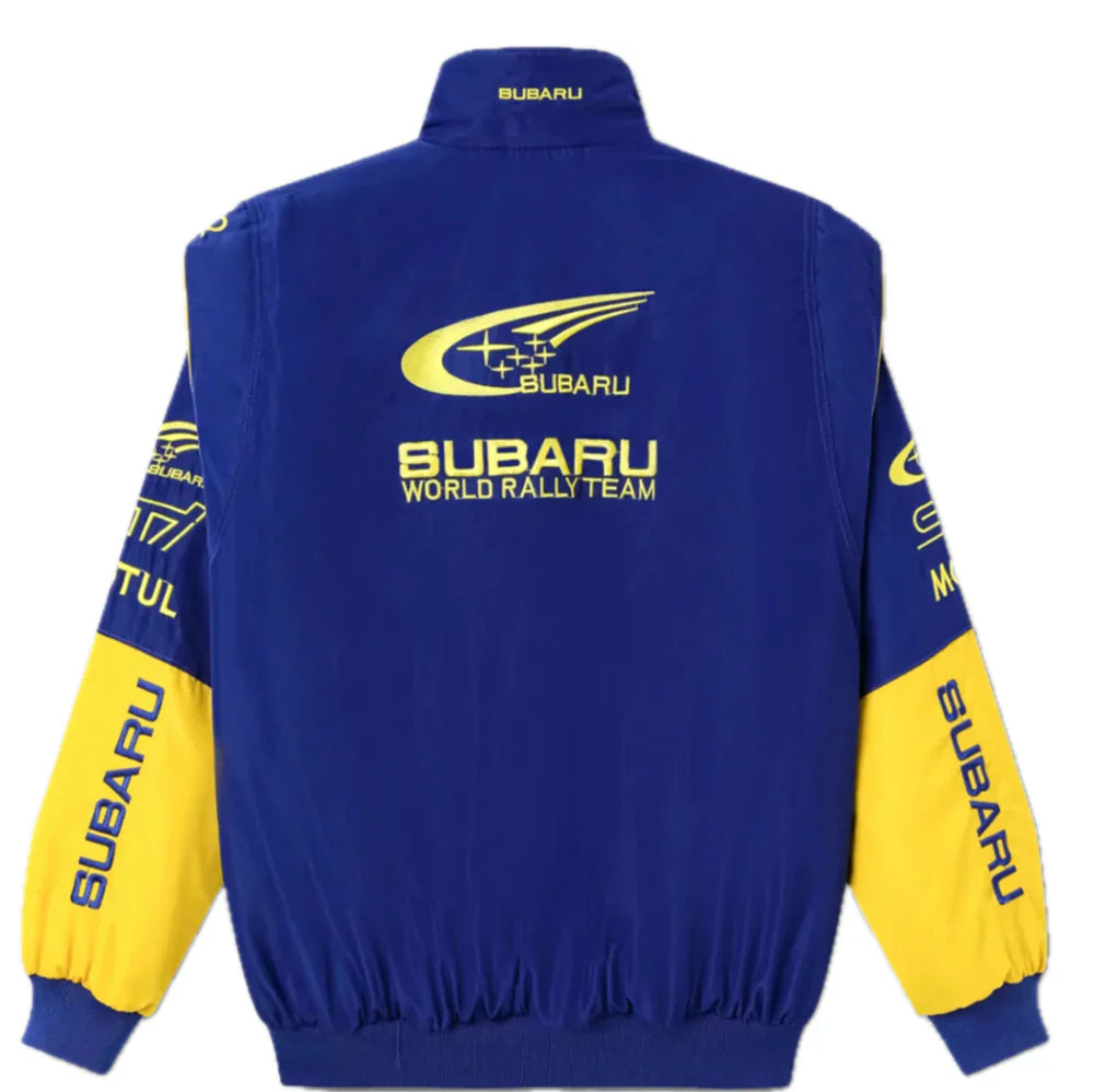 Subaru Rally Embroidered Vintage Racing Jacket Blue